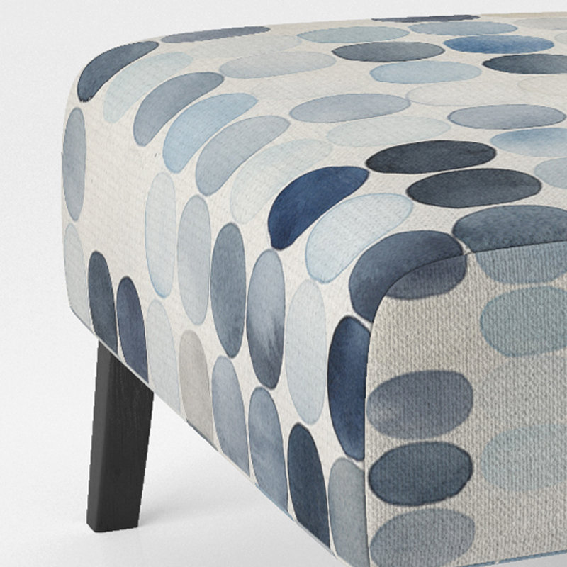 Motif artistique à pois fantaisiste - Chaise d'appoint et fauteuil rembourrés Modern_C, Bleu / noir / blanc