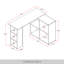 Bureau d'écriture en L Linden Classic - gris clair-891103984