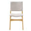 Ensemble de 2 chaises de salle à manger rembourrées empilables - Siège et dossier en tissu de lin-1613408409-1613932563