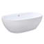 Baignoire de trempage en acrylique autoportante L 71 po x l 33 po Aqua Eden