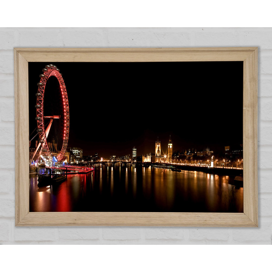 London Eye Nacht England - Druck