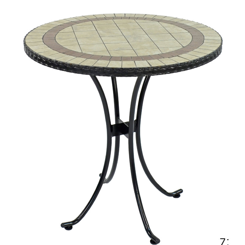 Henley Garden Ceramic Mosaic Bistro Table, 73cm H x 71cm W x 71cm D
