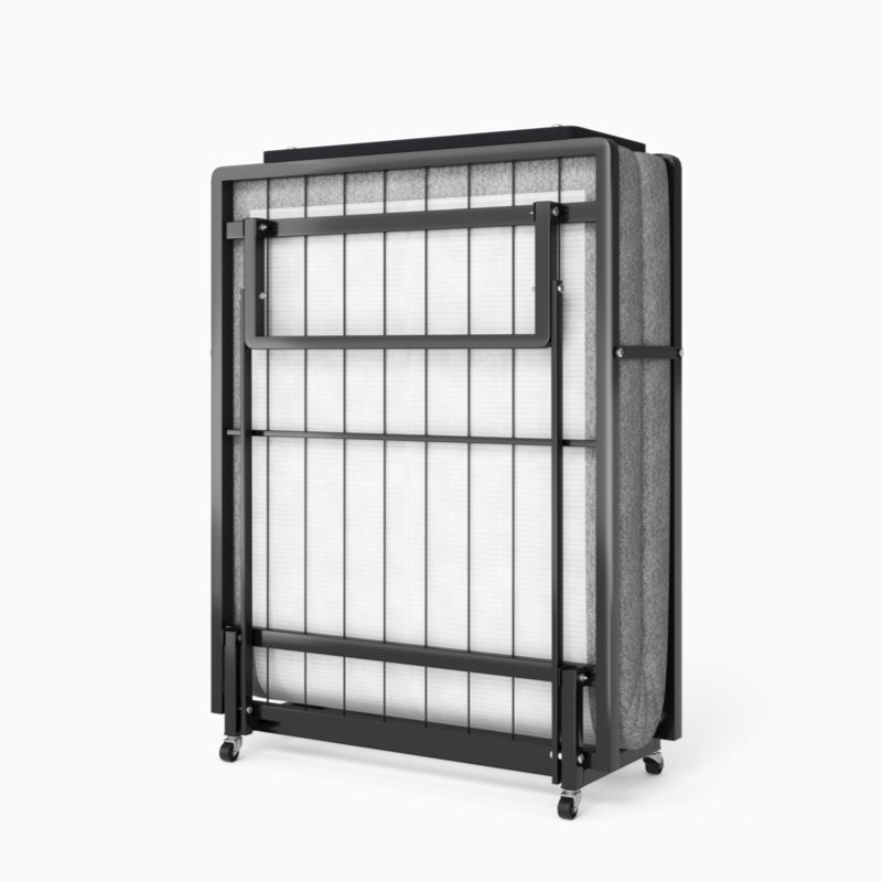 Lit plateforme tapissier en métal Mayton