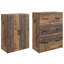  Cabinet Set 2 Pcs Engineered Wood Modern Storage Solution Sliding Door-1381797538
