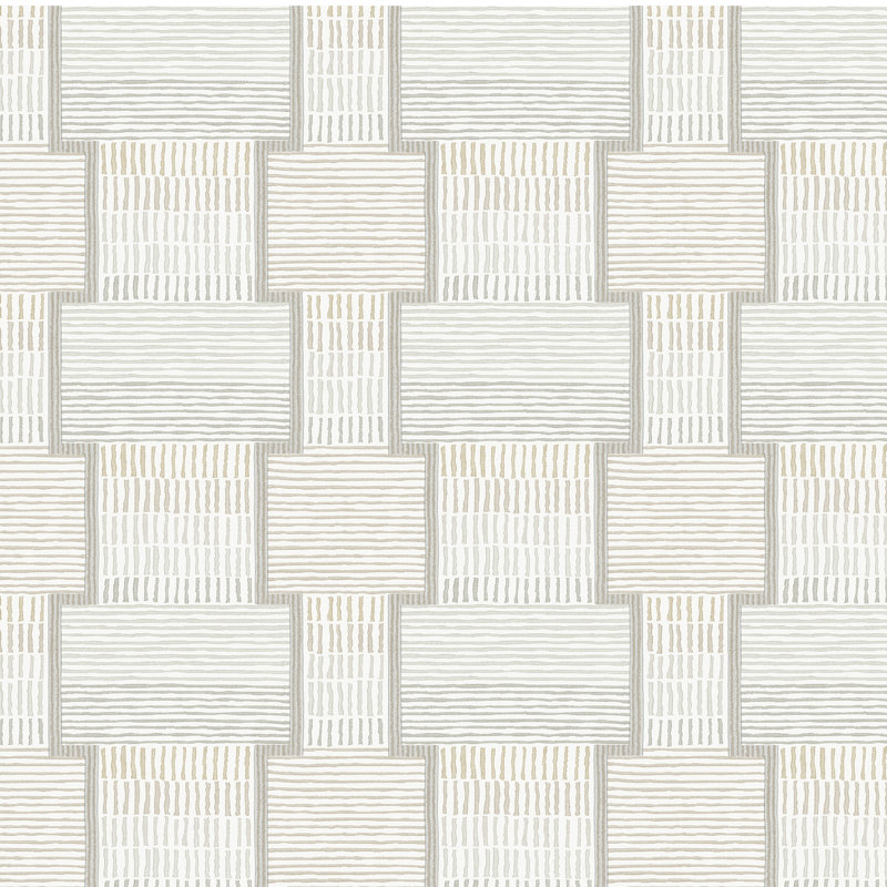 Geometric Wallpaper Roll, Gray