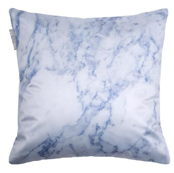 Square Cushion Cover, White and Grey