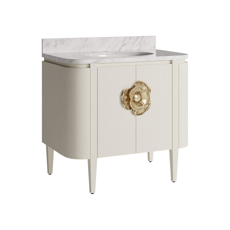 Briallen 36" Vanity with Oval Undermount Sink, White