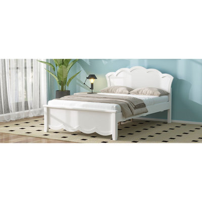 Wood Platform Bed with Headboard