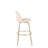 Toriano 30" Contemporary Fixed Height Barstool With Swivel In Cream Faux Leather And Gold Metal With Round Footrest By Lumisource - Set Of 2-459458705