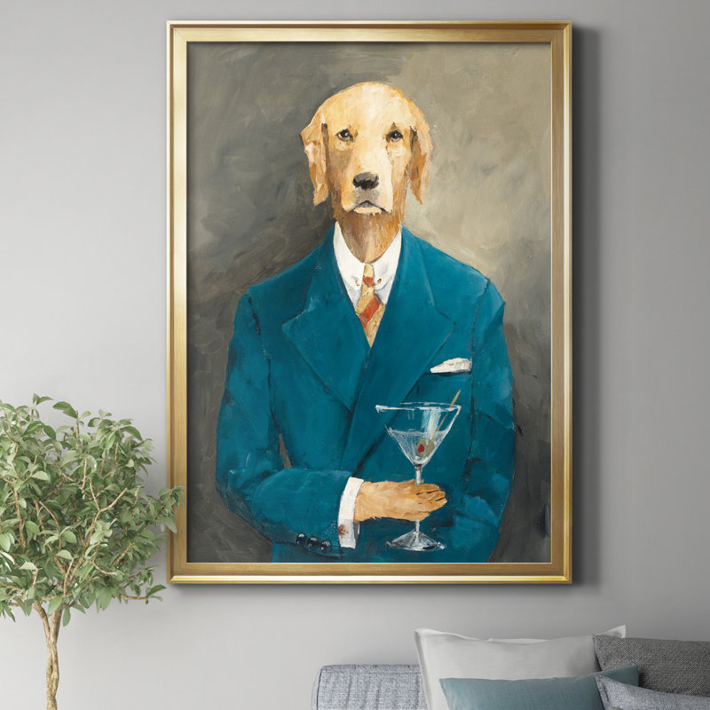 " John Steinbark ", Gold, 26.5" H x 36.5" W x 1.5" D