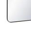 Miroir flottant rectangulaire, sommet arqué, noir satiné de style moderne 22 x 34