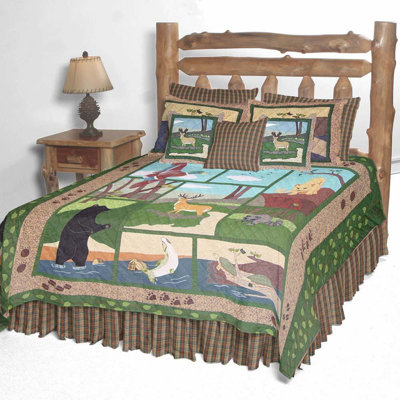Wilderness Rustic Animal Print Quilt
