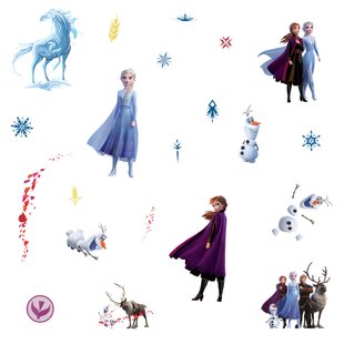 Disney wall mural wallpaper children's bedroom Frozen 2 Elsa Anna  PREMIUM blue