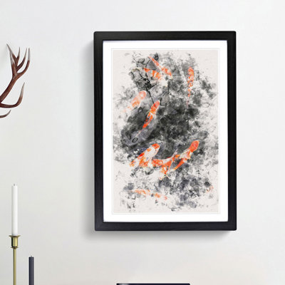 Carp and Koi Fish - Picture Frame Painting Print