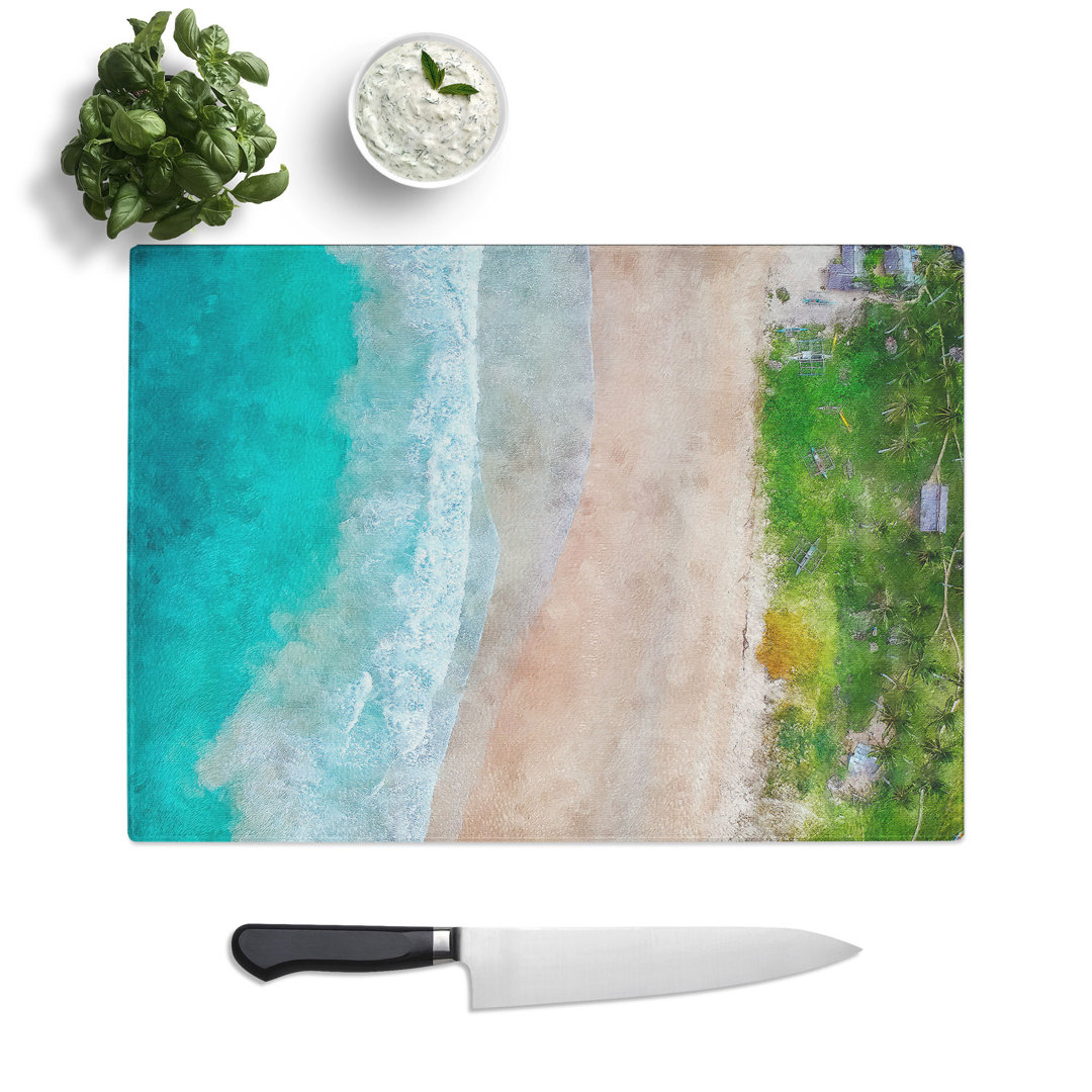 Nacpan Beach in El Nido Philippines Painting Chopping Board