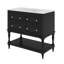 Meuble-lavabo 36 po avec armoire à pharmacie assortie, 4 tiroirs et tablettes ouvertes-273294573