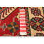 Tapis rouge en laine noué à la main de conception unique 3 pi 11 po x 5 pi 9 po Gytis