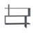 Argonaut Modern Wall-Mounted 2-Tier Floating Bookshelf-24069840
