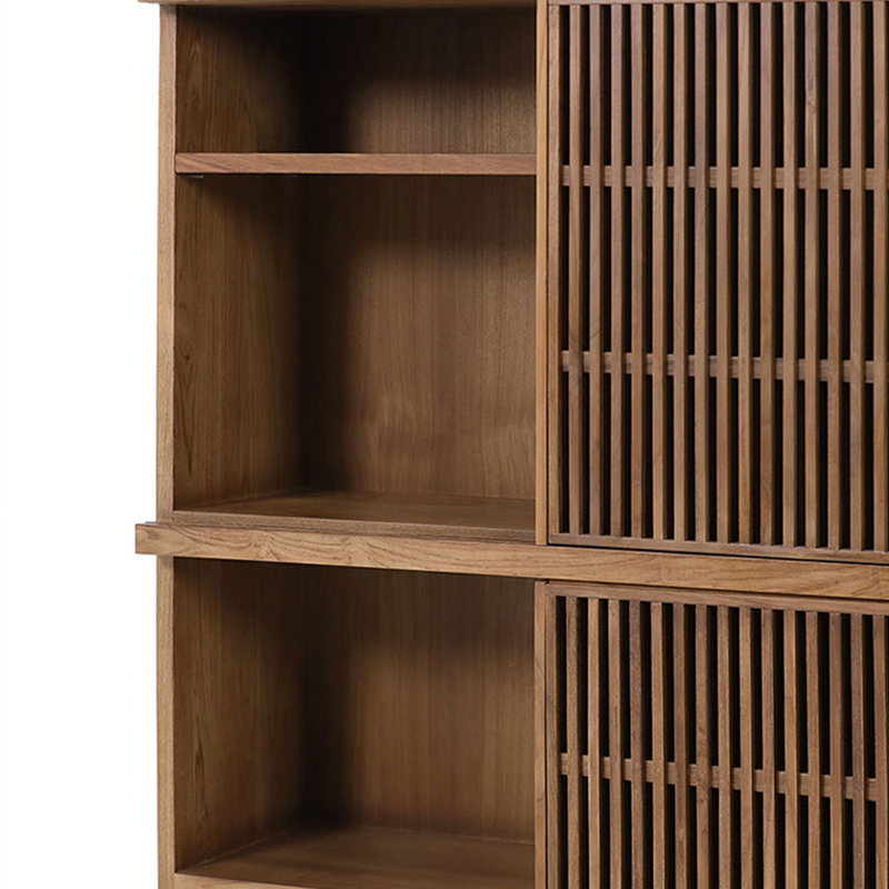 Bibliothèque à portes grillagées de style chinois