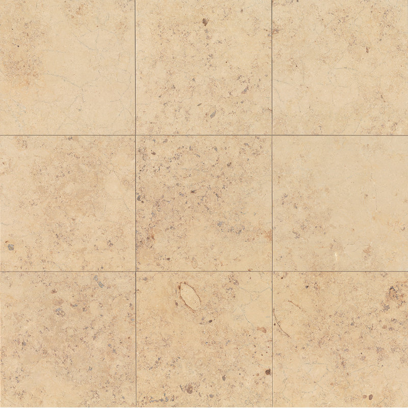 Carreau de pierre calcaire beige 18 po x 18 po Jura