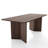 7-Piece Rectangular Dining Table Set With 6 Upholstered Dining Chairs 67" 6-Person Double Pedestal Dining Set-1404007393-1404007406