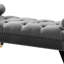 Banc avec accoudoirs en velours Annegreth