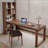 Light-walnut Rectangular Solid Wood desk-1253497323