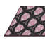 Tapis noir/zone rose à motifs-87632928