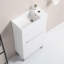 Meuble-lavabo contemporain avec lavabo en céramique