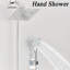 8''Black High Pressure Rainfall Shower Head Combo with 3 Settings Handheld Spray-125199301