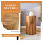 Table de bout cylindrique d'apparence en bois massif - Table d'appoint ronde moderne pour le salon et la chambre à coucher-1231625559-1231625553