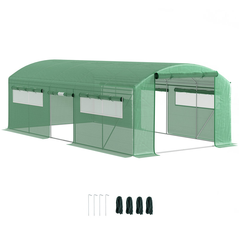 10 Ft W x 19.5 Ft D Hobby Greenhouse