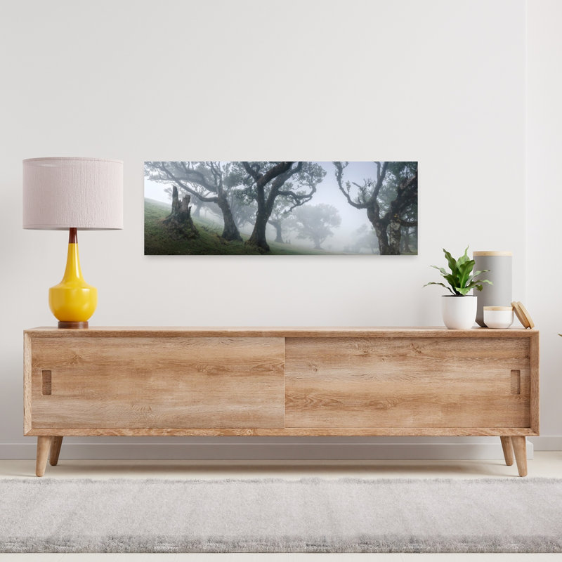 Misty Ancient Forest by Nina Pauli - Wrapped Canvas Panoramic Print, 30.48 cm H x 91.44 cm W