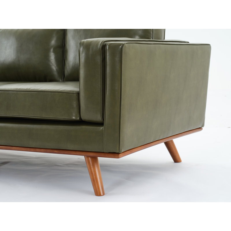 Canapé en cuir 84 po, Vert