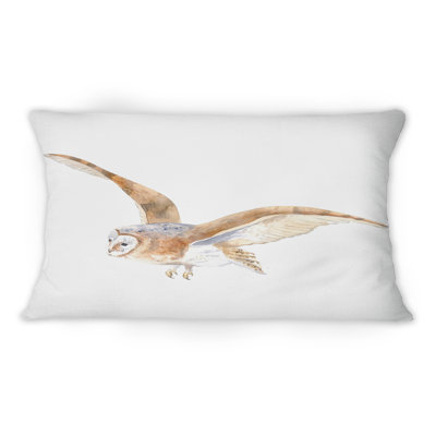 Portrait of a Barn Owl IV - coussin décoratif traditionnel imprimé