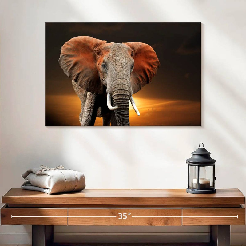 Kenyan Elephant, 16" H x 24" W