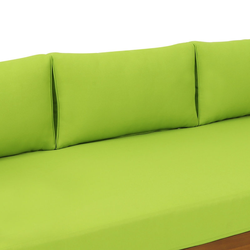 Acacia Wood  Patio Lounge Sofa, Teak wood Arm,geen