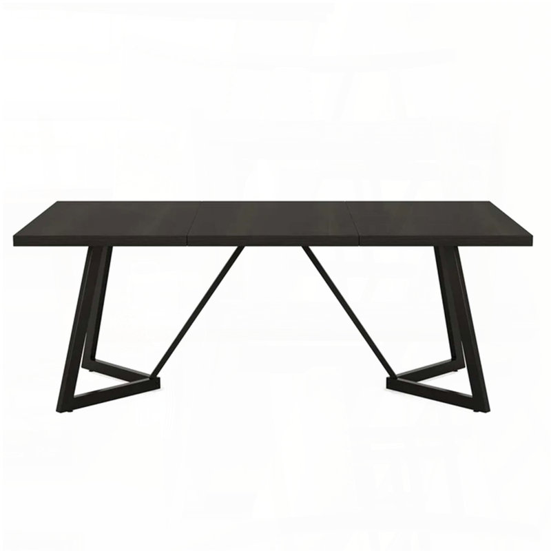 Contemporary Large Rectangular Table - 70.96" x 31.49", MDF & Metal Legs