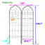 Treillis d'extérieur en métal 78,7 po x 19,7 po, antirouille, 2 pour plantes grimpantes, noir, 2 supports à pot de treillis de jardin antirouille 78,7 po x 19,7 po