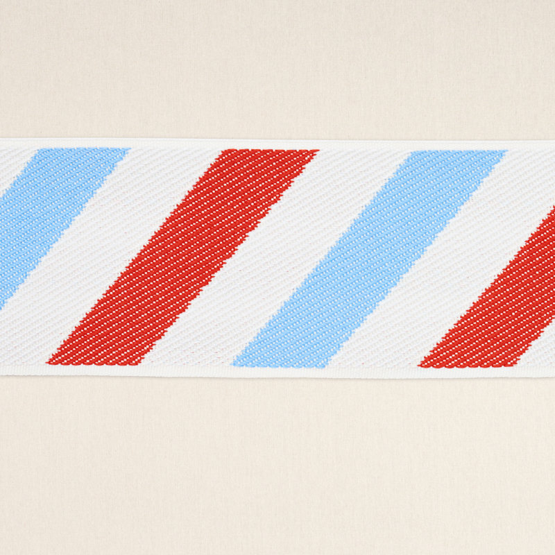 Schumacher x Mary McDonald Airmail Ii Indoor/Outdoor Tape, Red/Blue