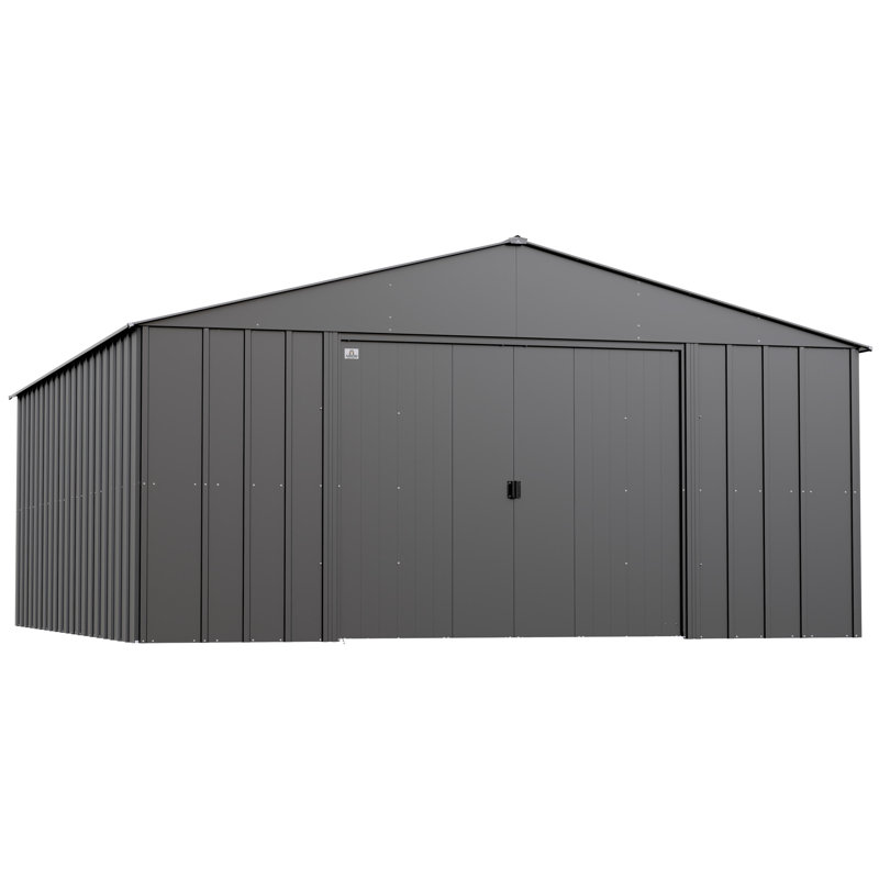 Classic Metal Shed, 14 X 17, Charcoal, Charcoal