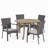 Dreden 4 - Person Acacia Wicker Patio Dining Set with Round Table , Cushions Included