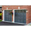 Lanterne murale d'extérieur en verre grainé noir mat Hulse-589035398