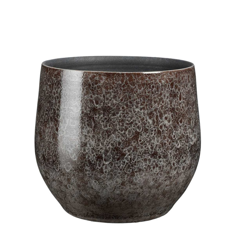Caodhan Ceramic Pot Planter, 31cm H x 33cm W x 33cm D, Grey