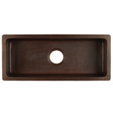 28" Rectangle Hammered Copper Bar/Prep Sink with 3.5" Drain Opening