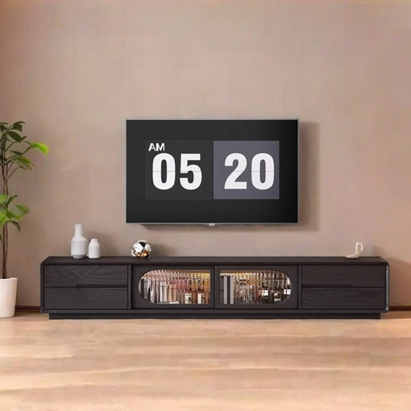 Simple s design sense solid wood TV cabinet