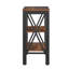 Table de chevet haute en forme de X Alonso avec tablette ouverte et 3 niveaux de rangement pour chambre ou salon-2074088825-2146140087