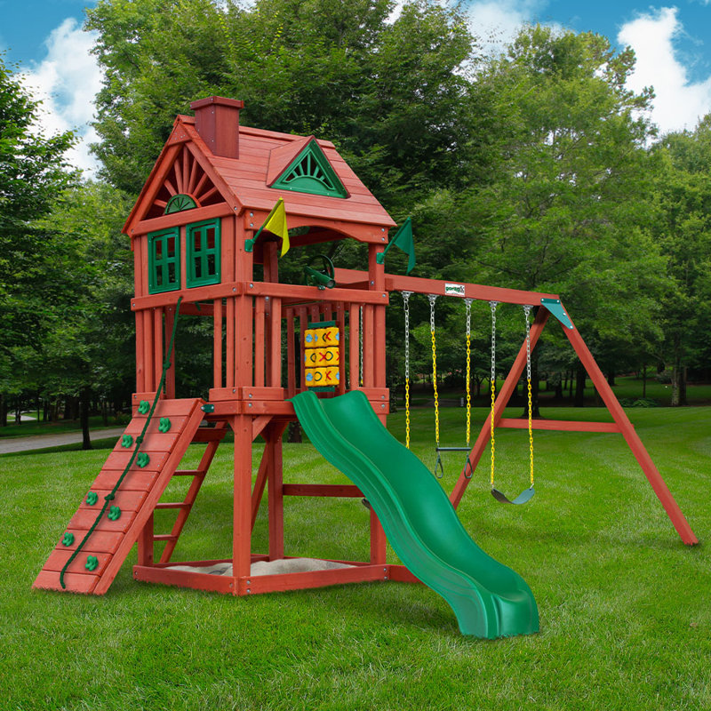 Gorilla Playsets Nantucket Wooden Swing Set - Professional Installation Available, No