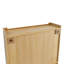 Armoire murale de 24,8 po avec porte en verre vintage avec rangement à trois niveaux et porte-serviettes, convient à la salle à manger, à la cuisine, à la salle de bain, à la teinte de bois naturel, au verre massif, au processus d'assemblage facile à double profondeur,