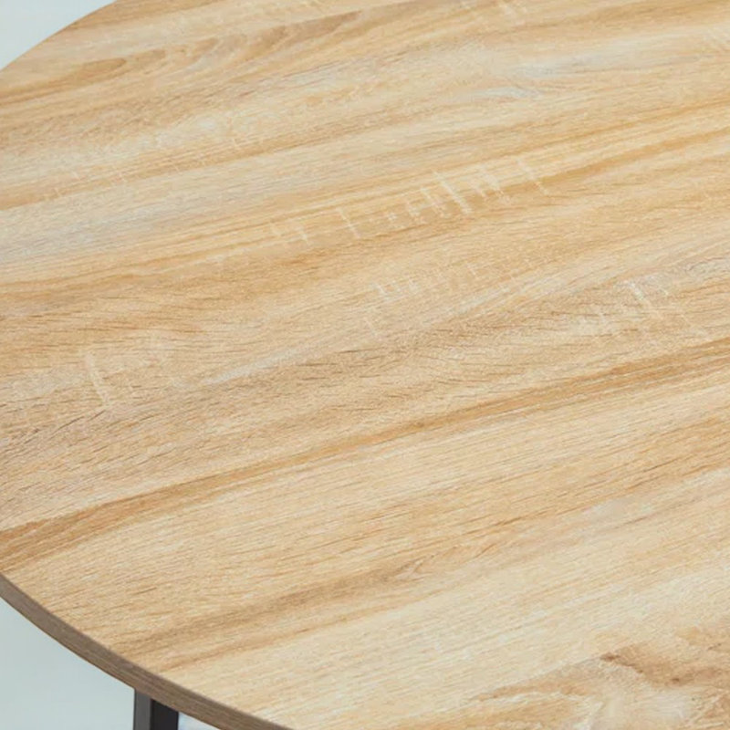 Ensemble repas rond 35,4 po Jazabella, Vert / noyer, Naturel / naturel